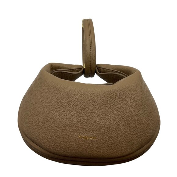 Songmont Luna Shoulder Bag Tan Beige Vegan Leather Hobo Detachable Strap*Read - Picture 2 of 16